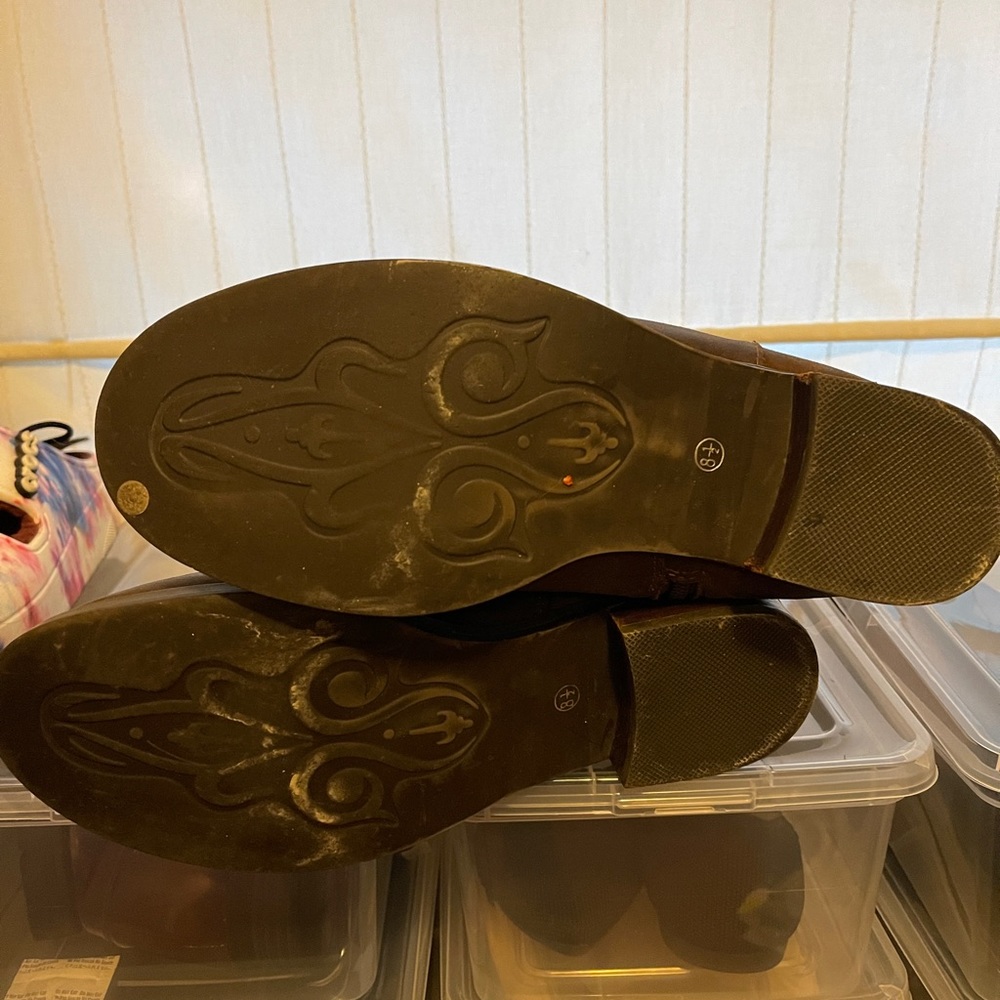 Tall Brown Leather Boots - Picture 3 of 5